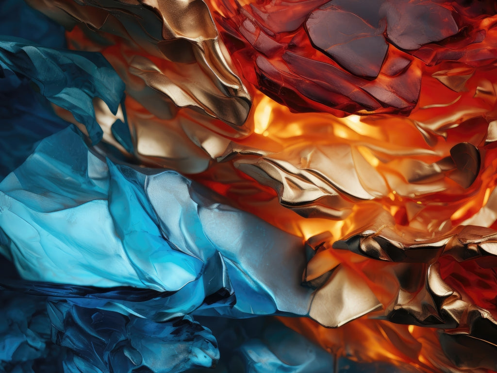 Mineral Contrast - Red Polyester Placemat for Home Decor