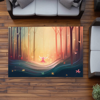 Enchanted Coral Outdoor Area Rug | Stylish Home Decor