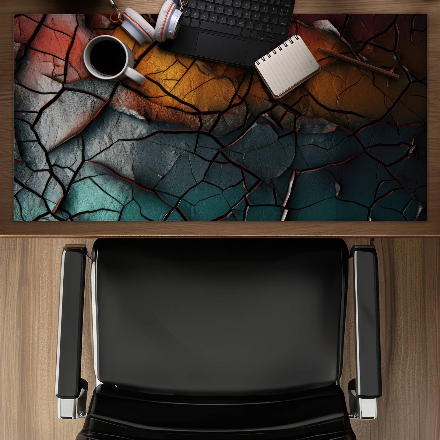 Vivid cracks - Desk mat - Print on demand