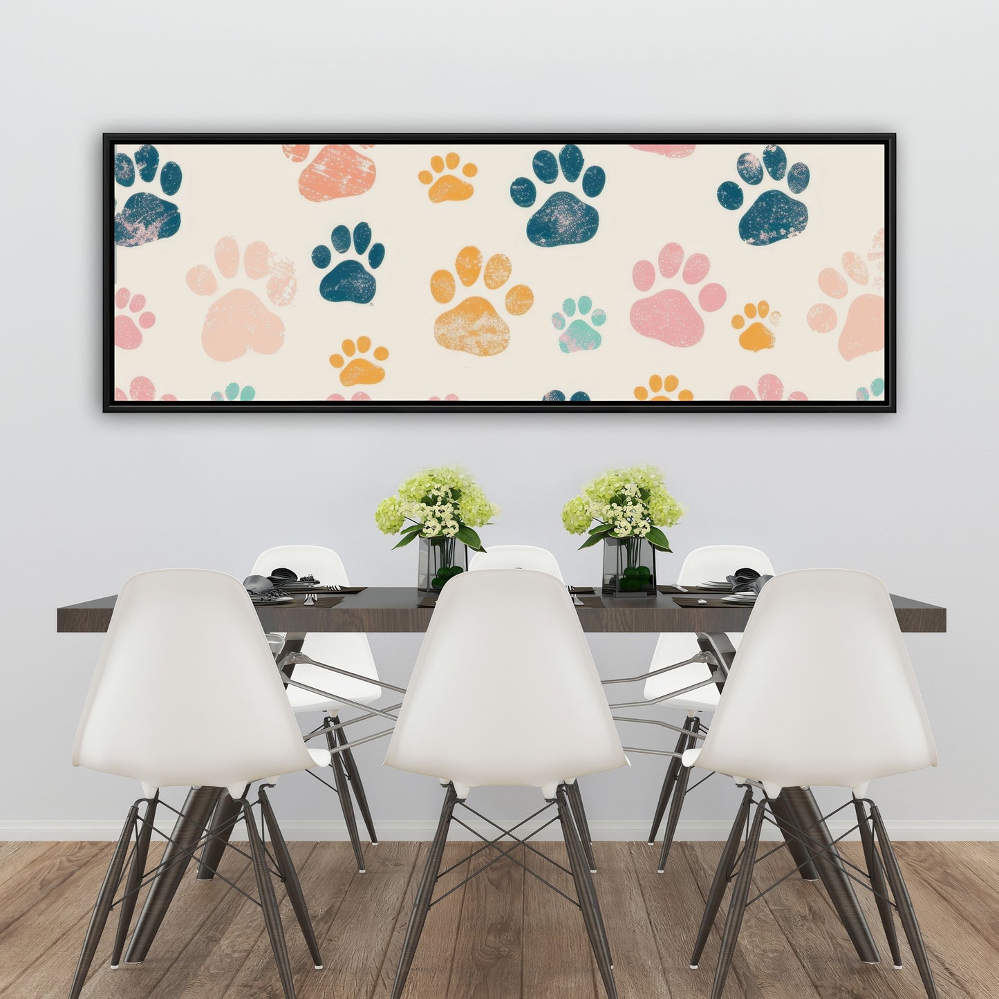 Cute paws - 36"x36" Framed canvas
