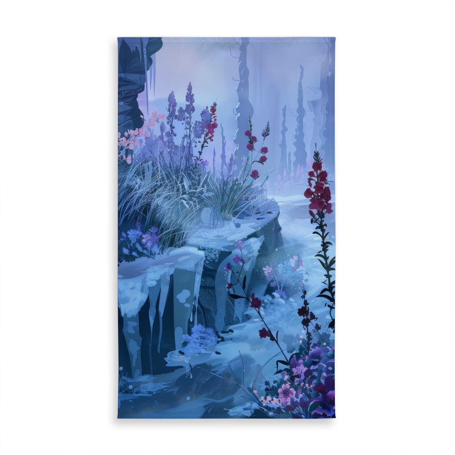 Valley of Ice - Pink Indoor/Outdoor Tablecloth