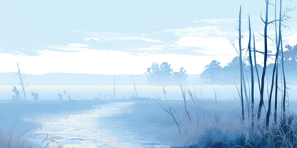 Cold Swamp Desk Mat - Stylish Home Decor, Durable Surface