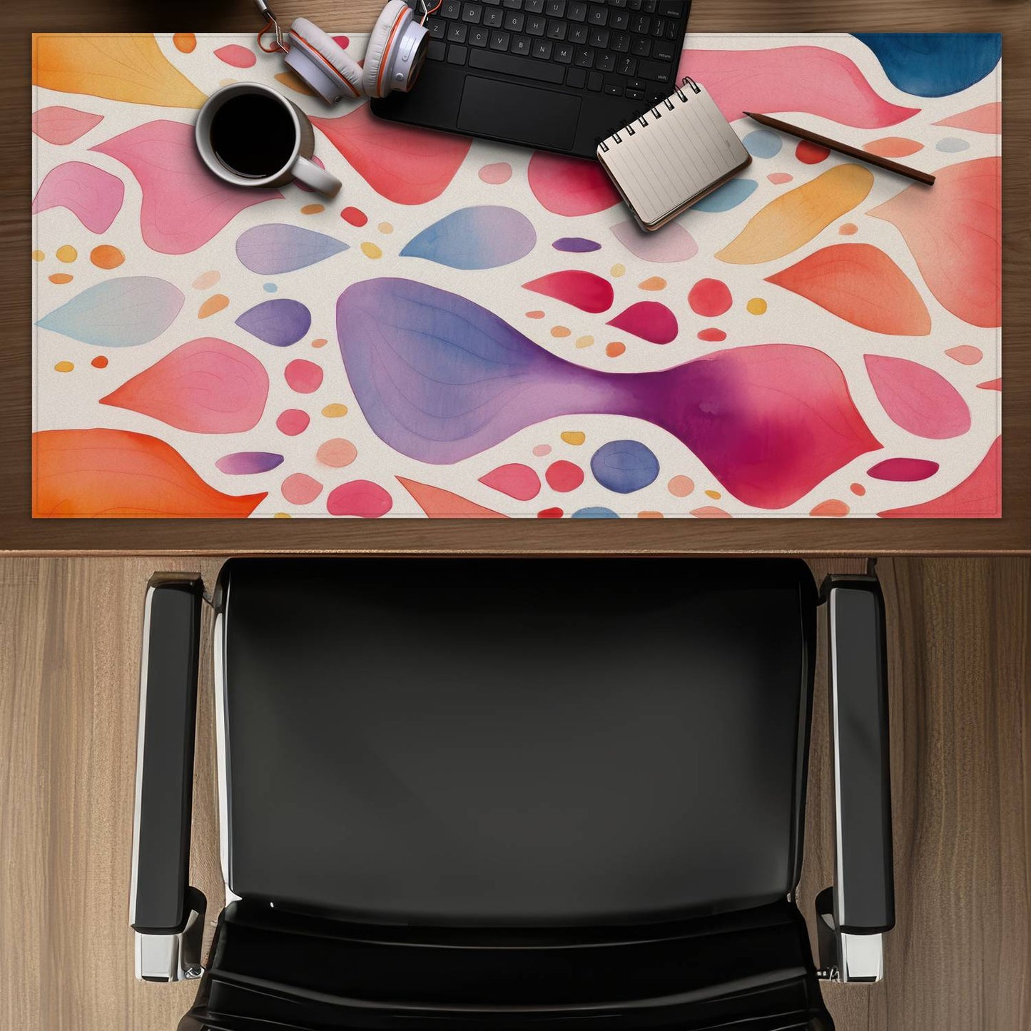 Splotches Pink Desk Mat | Stylish Home Decor Accessory