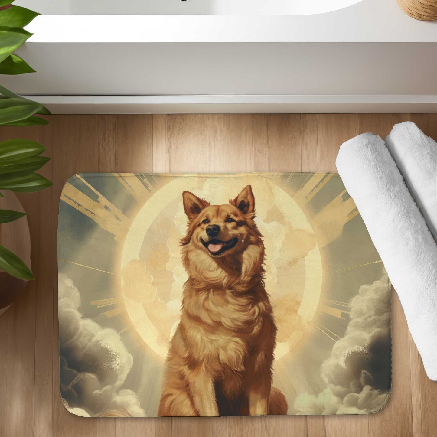 Man's Best Angel Gray Bath Mat | Home Decor Essential