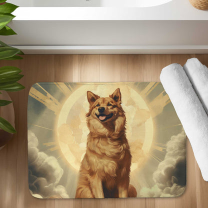 Man's Best Angel Gray Bath Mat | Home Decor Essential