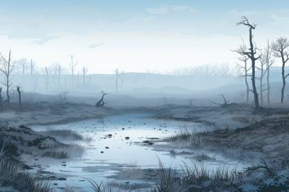 Swampy Lands - Black Outdoor Area Rug for Home Decor