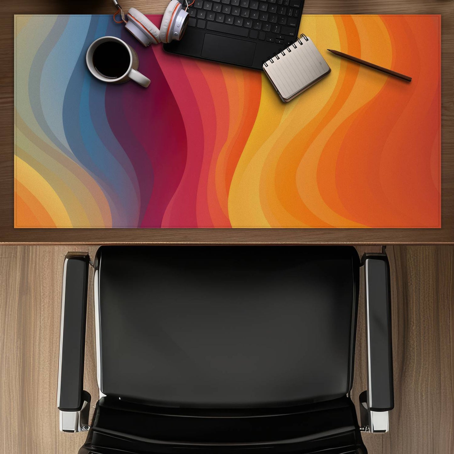 Cloudy Sky Orange Gaming Mat | Stylish Home Decor Accessory
