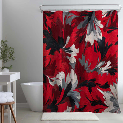 Rideau de douche Red Flow | Accessoire de décoration élégant pour la maison
