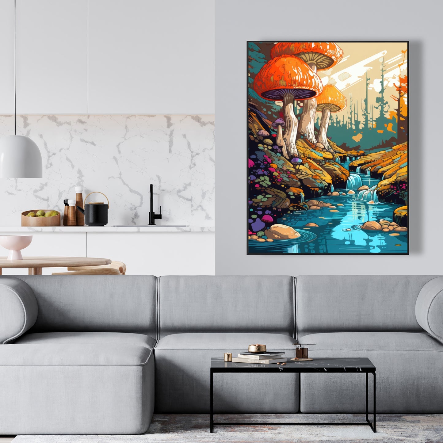 Wisdom inbound - Framed Canvas - Print on demand