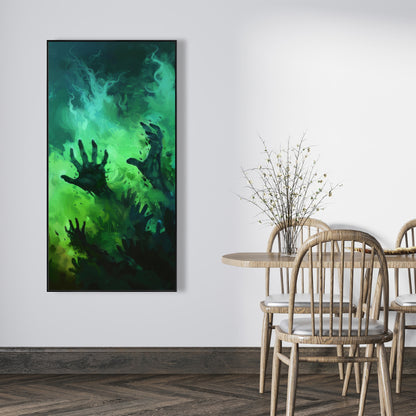 Hands of despair - 36"x36" Framed canvas