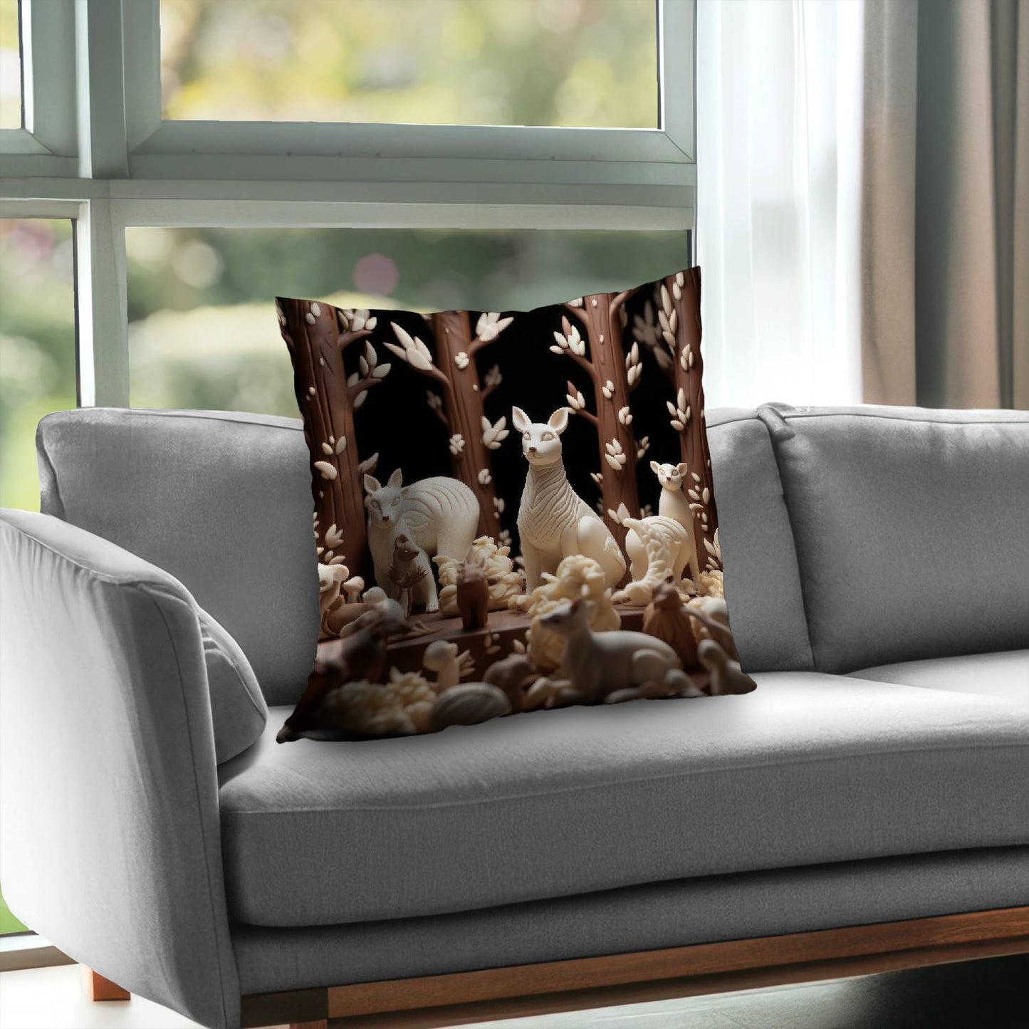 Chocolate friends - Throw pillow - Print on demand