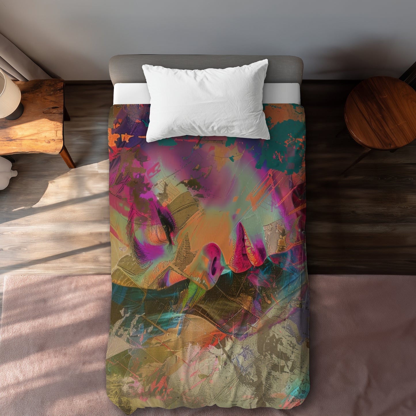 Grunge look - 88"x88" Duvet Cover