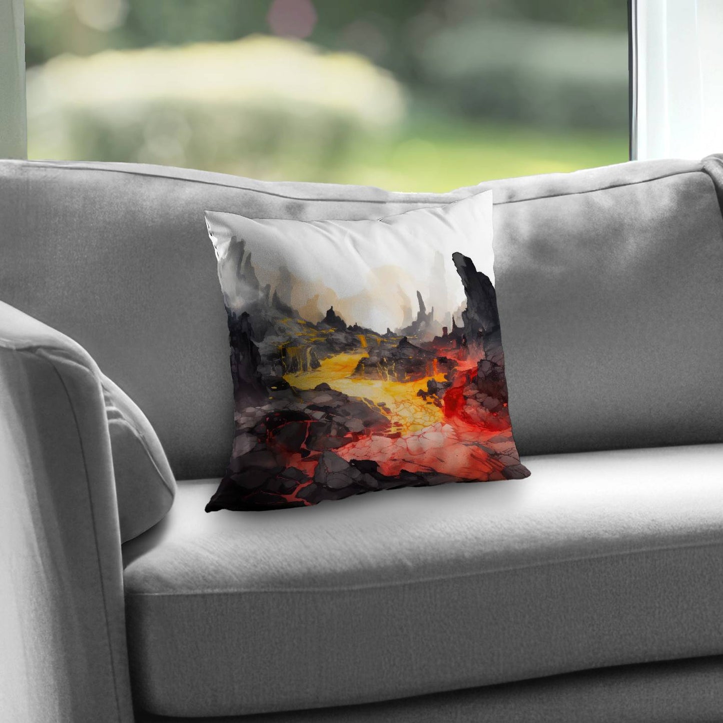 Hot and flowing - Throw pillow - Print on demand