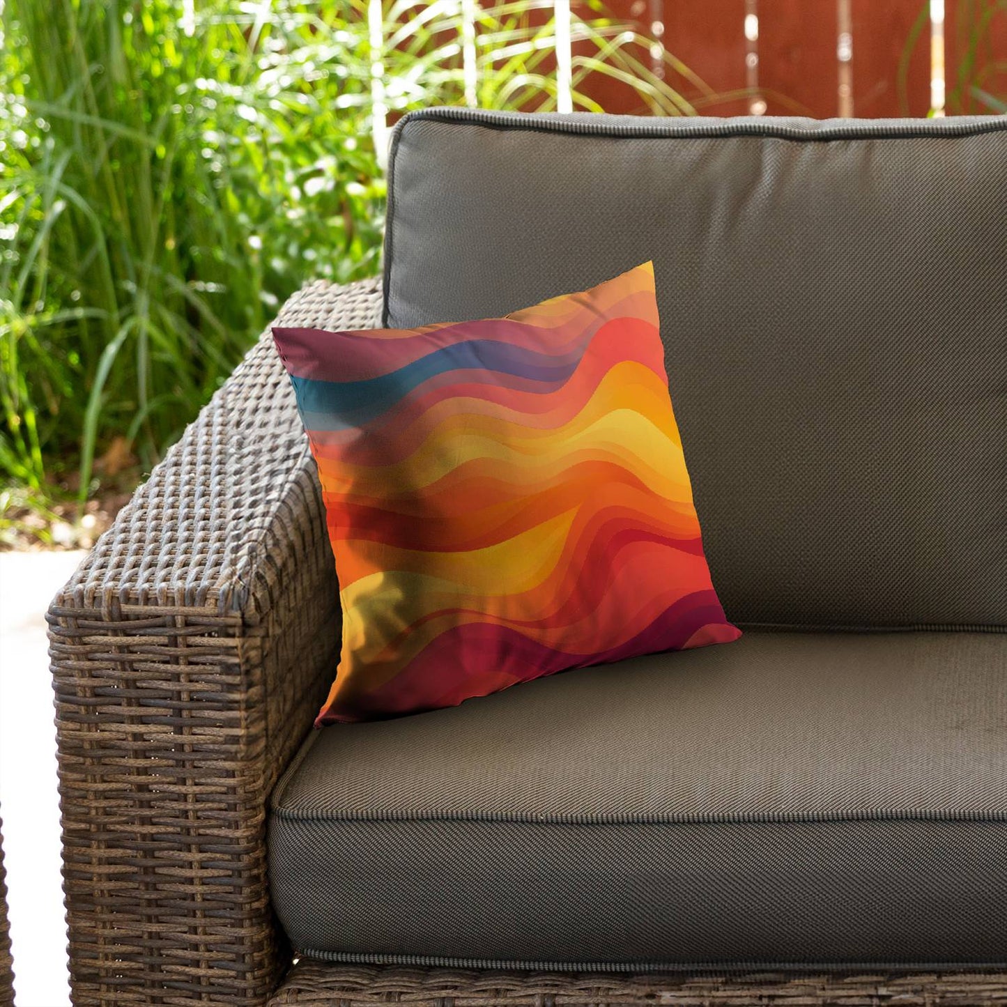 Sunset flow - Throw pillow - Print on demand