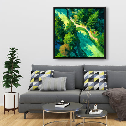Peaceful course - 24"x24" Framed canvas