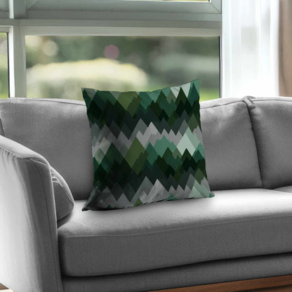 Coussin décoratif Evergreen Peaks en sergé de polyester - Accessoire de décoration intérieure