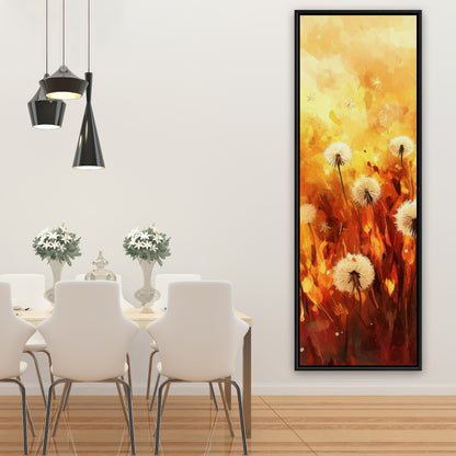 Dandelion fire - 36"x36" Framed canvas