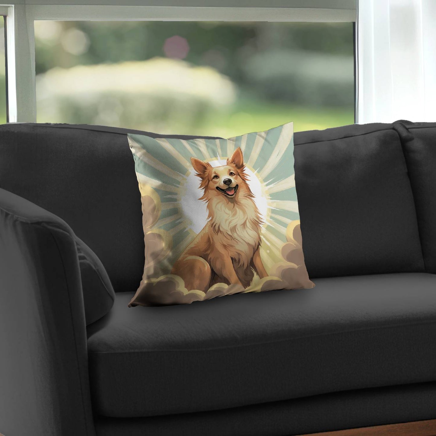 Who's a good boy Turquoise Poly Twill Throw Pillow Insert