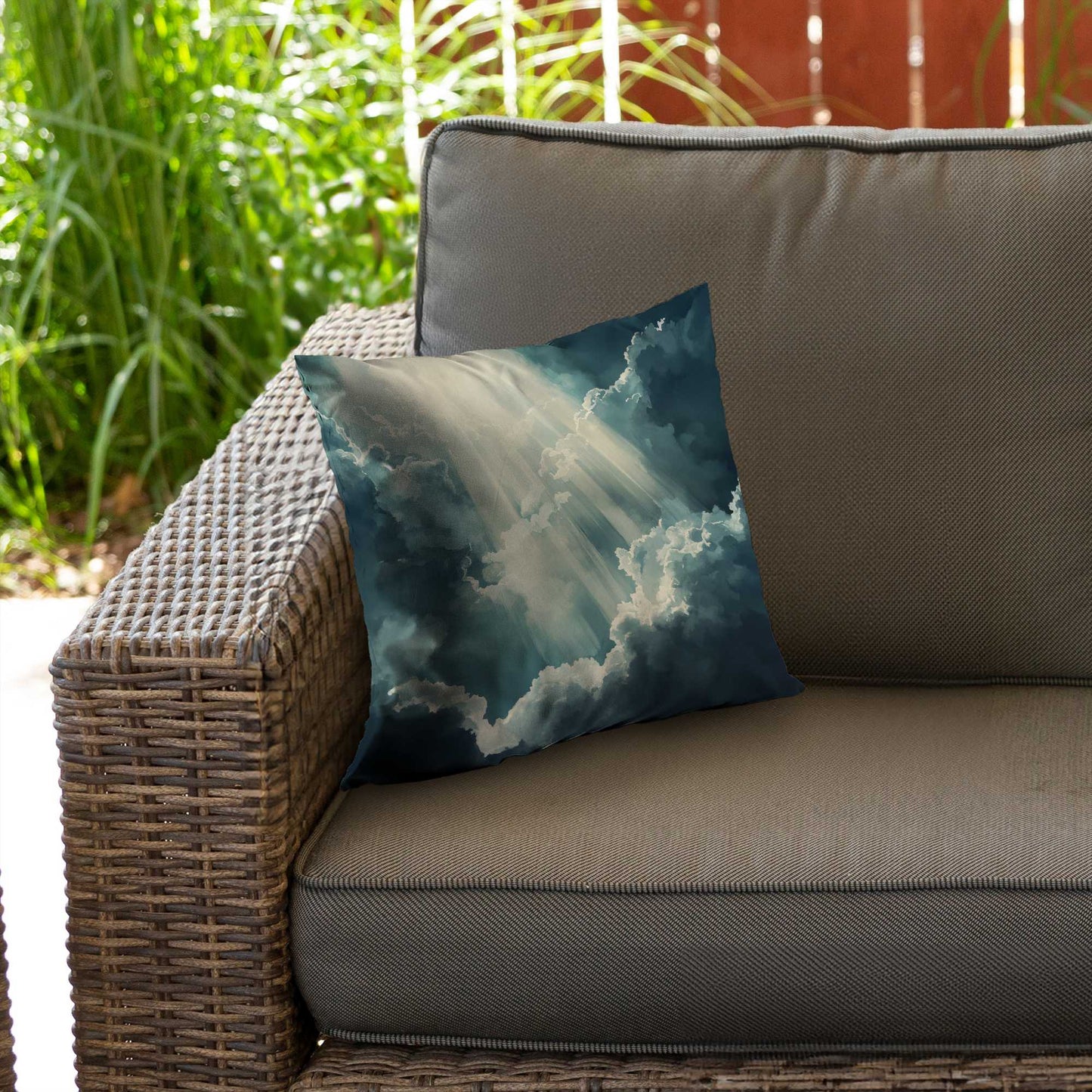 Beam of Light Gray Poly Twill Throw Pillow Insert | Decor