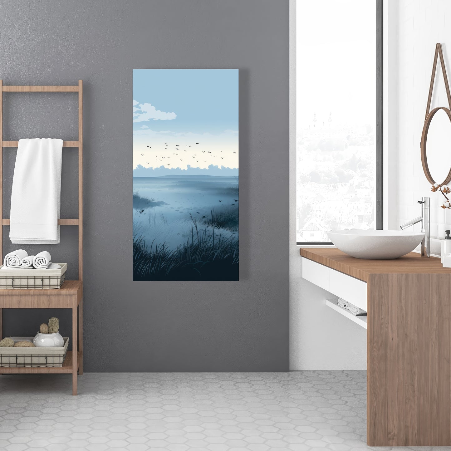 Evening marsh - 32"x32" Canvas