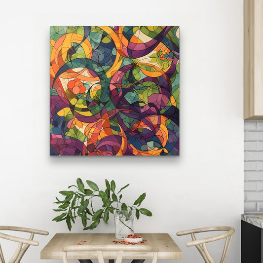 Converge - Purple Canvas Wall Art for Home Decor