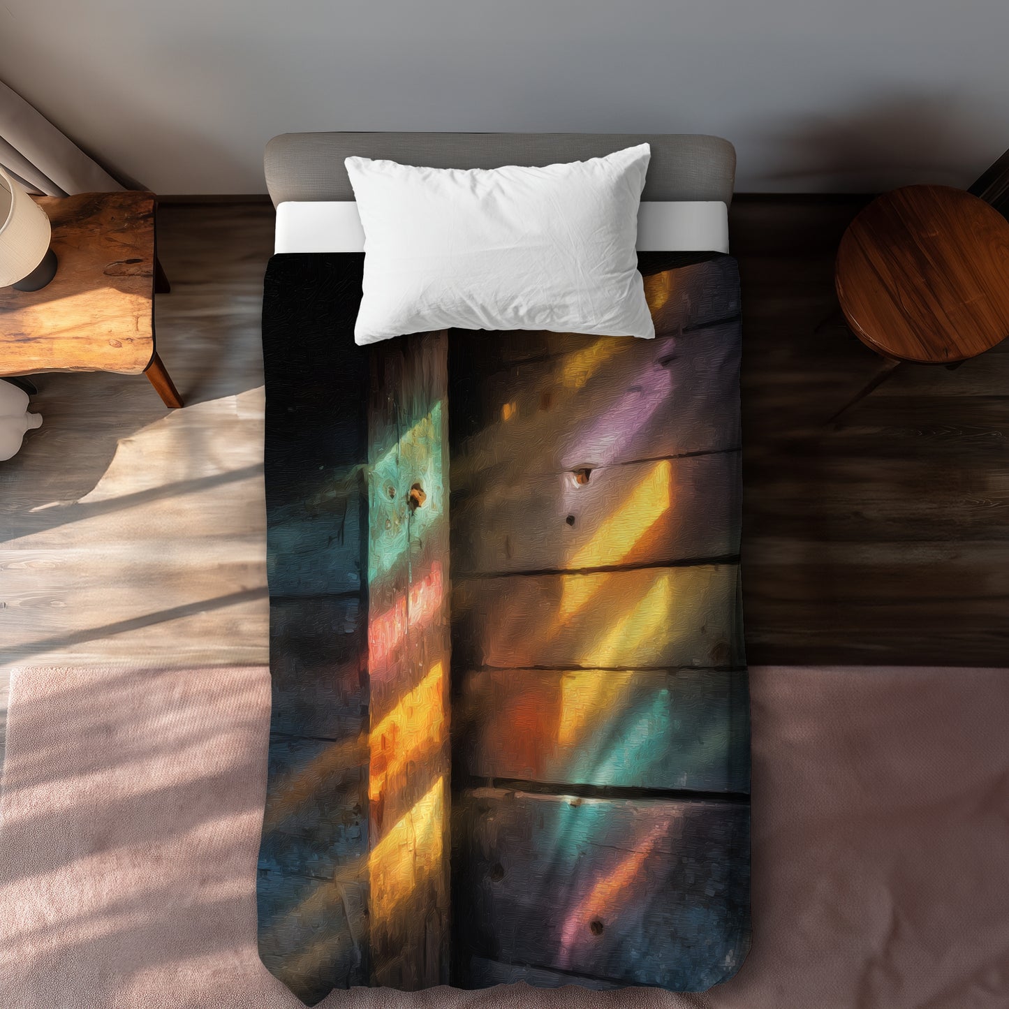 Housse de couette « Rainbow Glint » – Accent décoratif coloré pour la maison