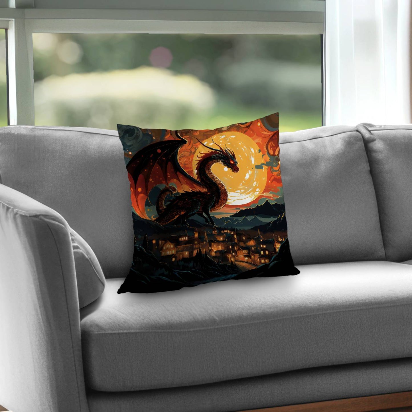 Imminent destruction - Throw pillow - Print on demand