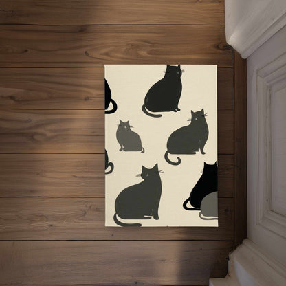 Paillasson rassemblement de chats silencieux | Décoration intérieure et extérieure