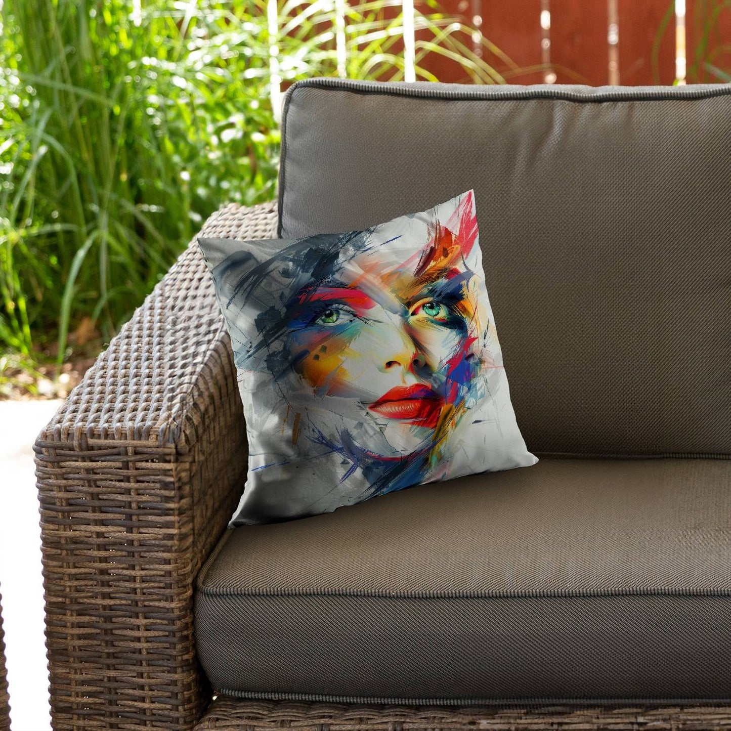 Abstract look - Throw pillow - Print on demand