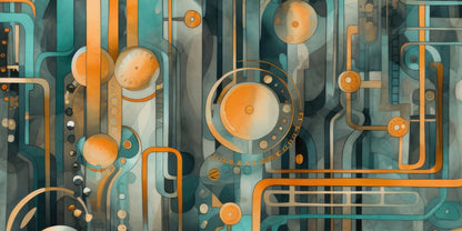 Astrological Machinery Gold Desk Mat | Home Decor Essential