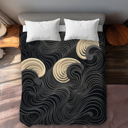 Layers Black Duvet Cover - Stylish Home Decor Essentials