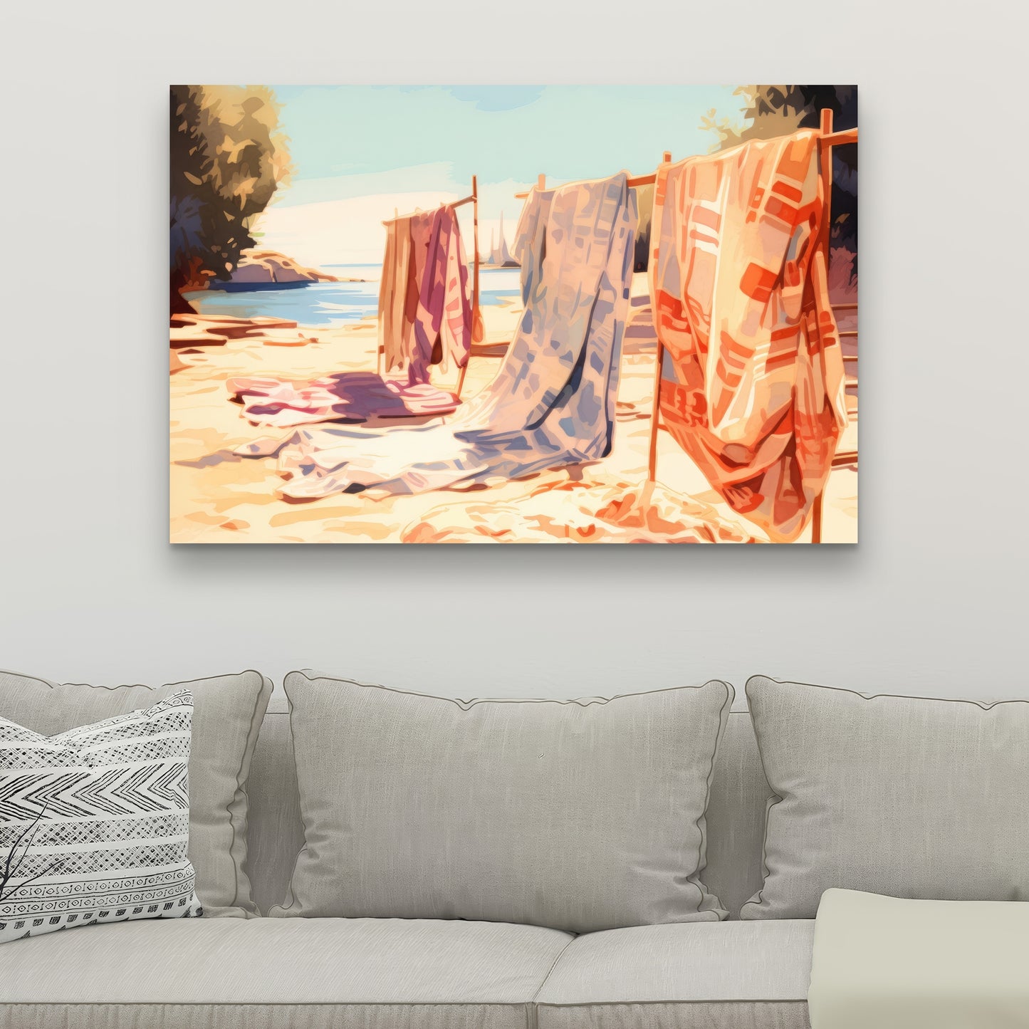 Warm Sands - Blue Canvas Art | Stylish Wall Art