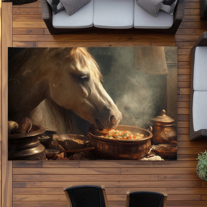 Tapis d'extérieur Cheval sur Soupe | Décoration intérieure élégante