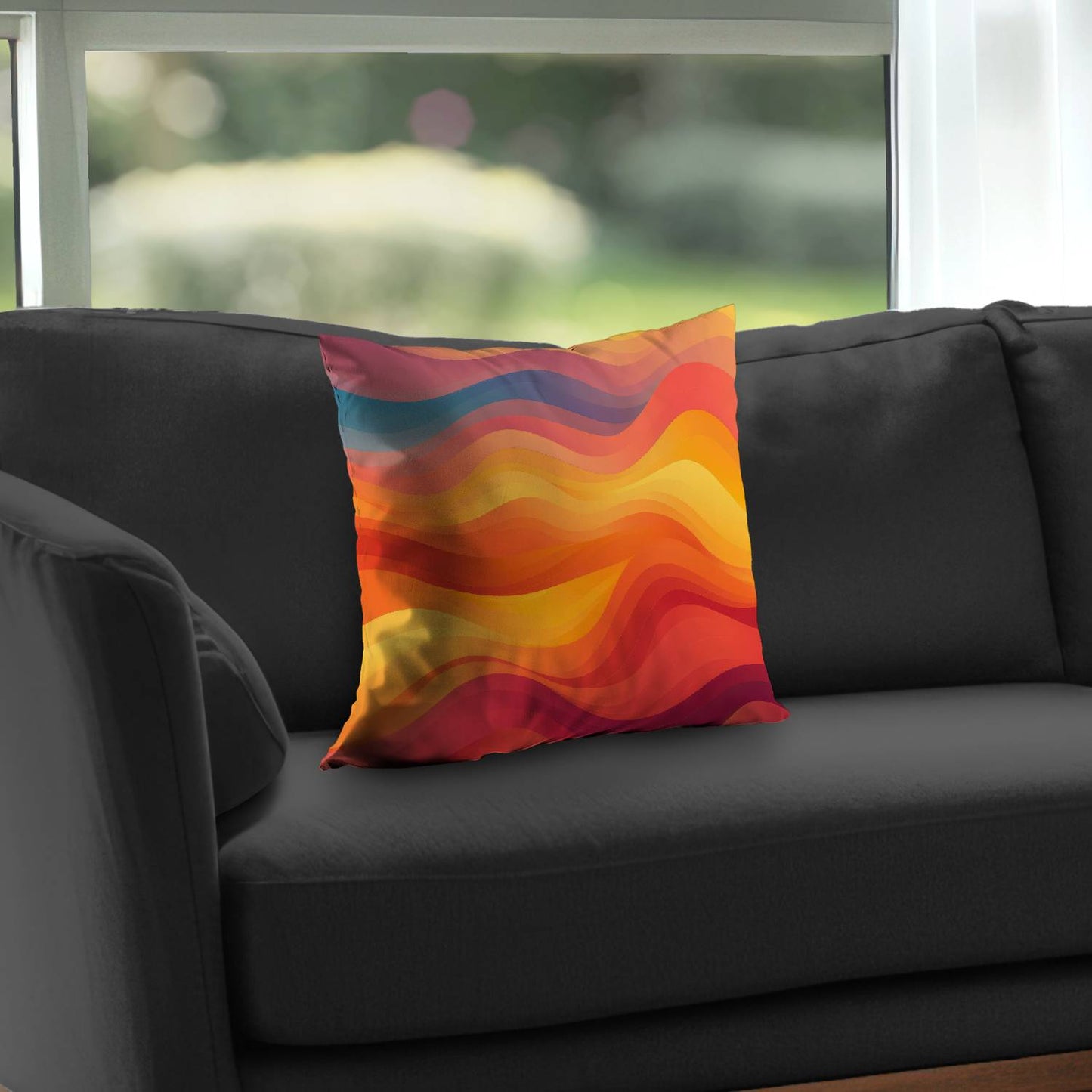 Sunset flow - Throw pillow - Print on demand