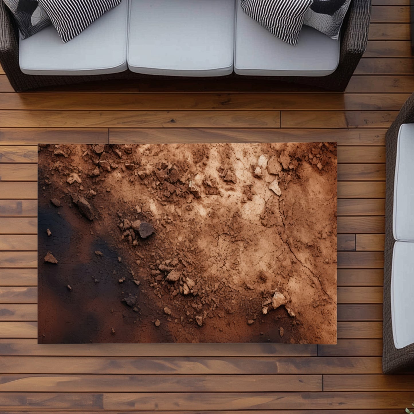 The Dark Patch - Black Outdoor Area Rug for Home Decor