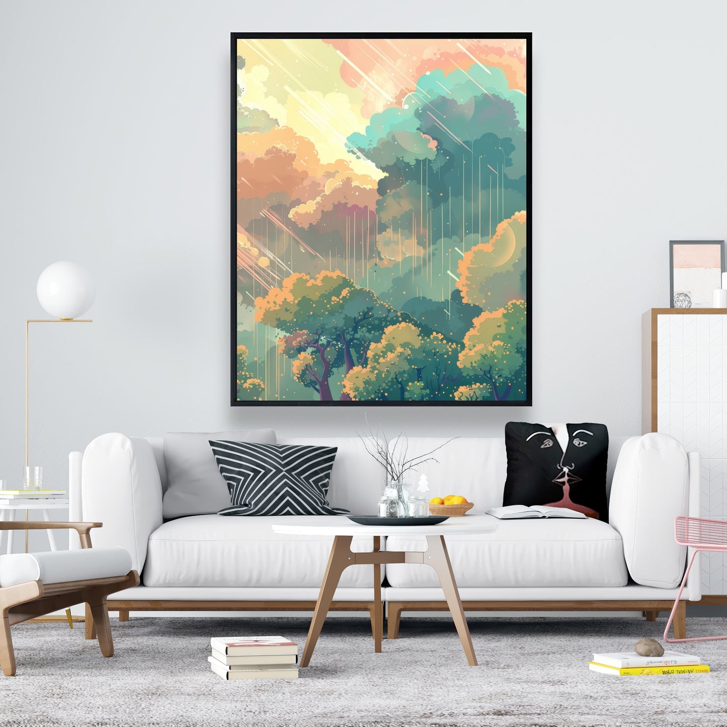 Crystal winds - 36"x36" Framed canvas