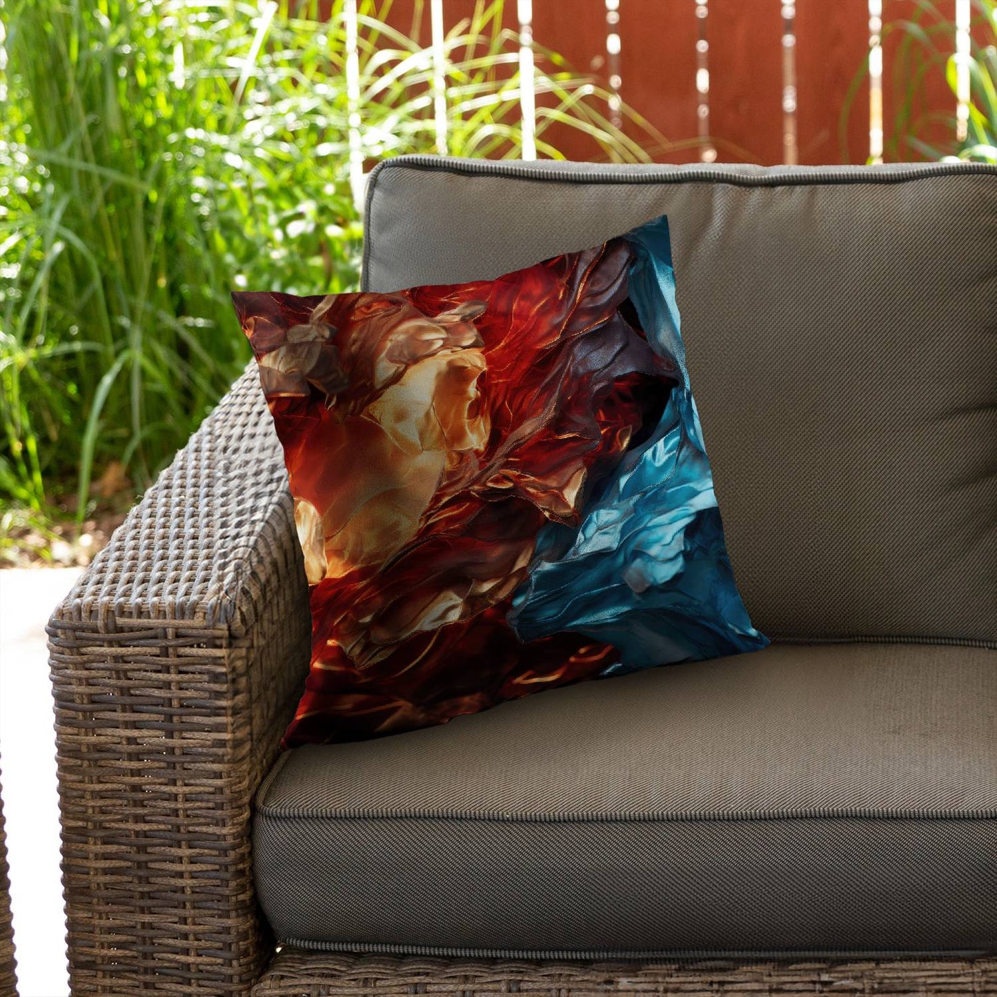 Golden foils - Throw pillow - Print on demand