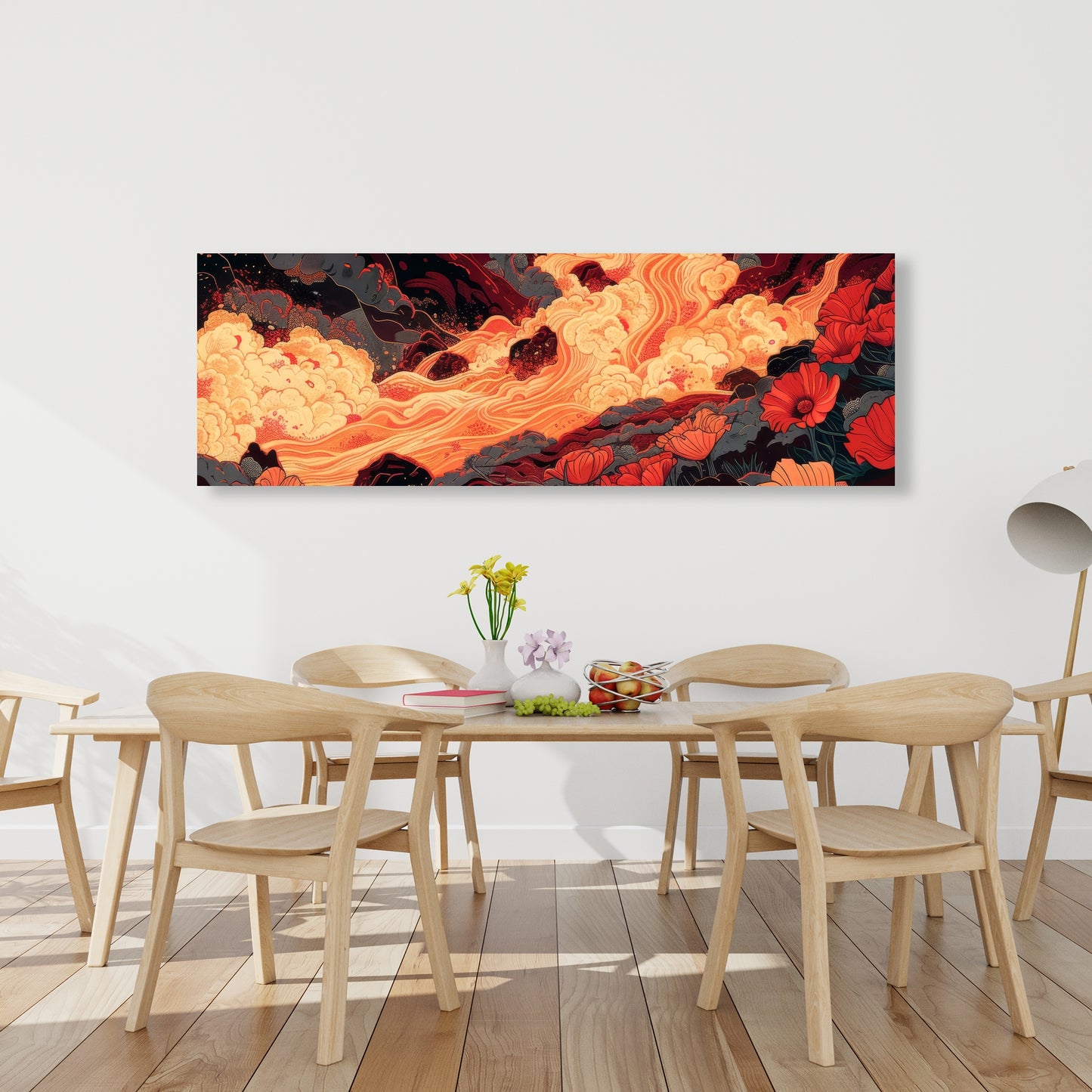 The Big Burn - Black Canvas Home Decor Art | Modern Wall Piece
