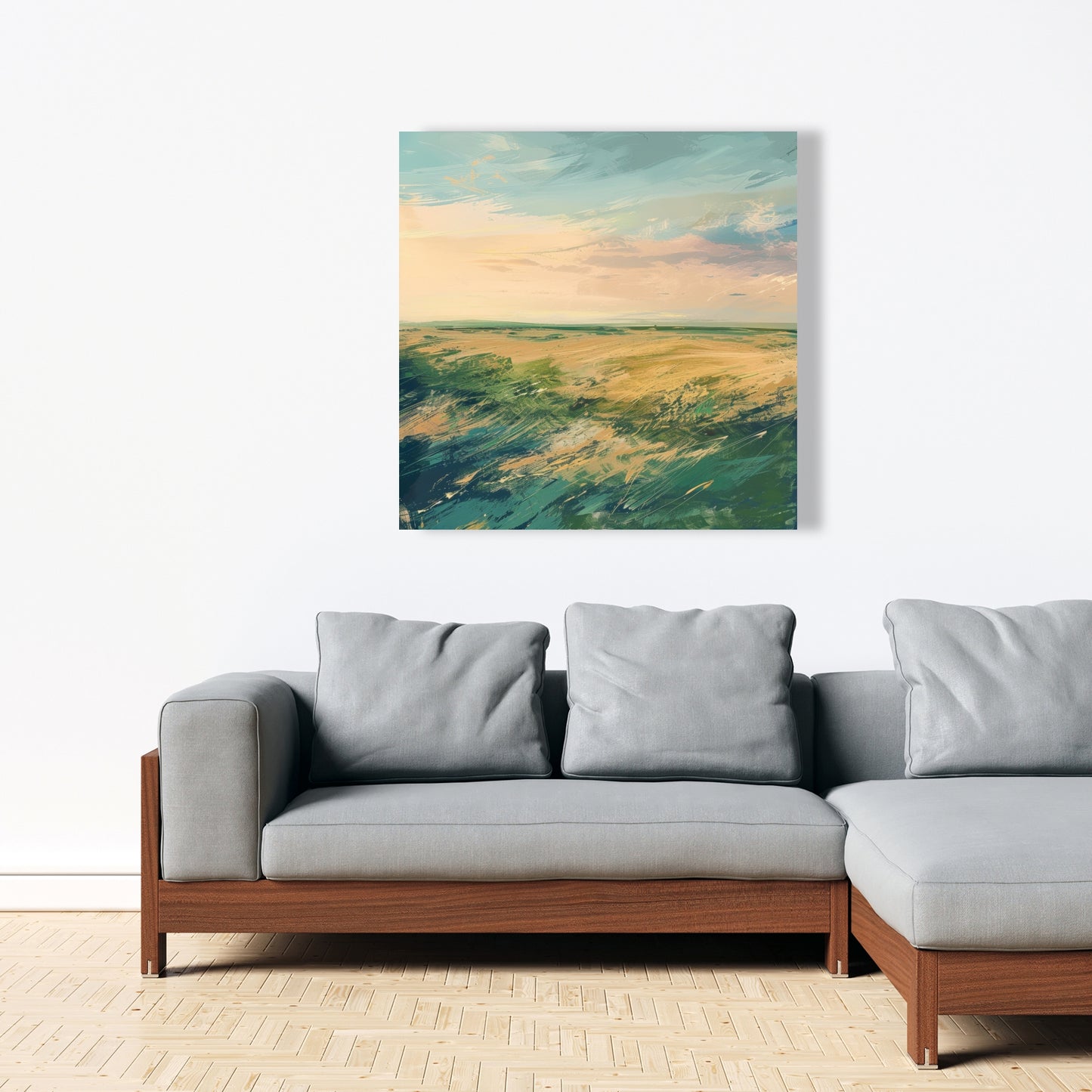 Evening in the field - 32"x32" Canvas