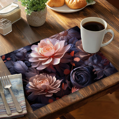 Sublime Light - Black Polyester Placemat for Home Decor