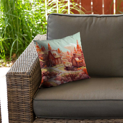Coussin décoratif en sergé vert Toy Town pour la maison