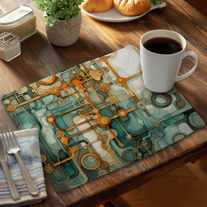 Turns and bends Braided Polyester Placemat for Home Decor