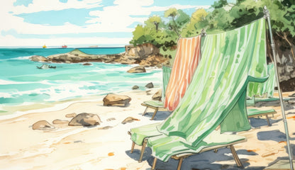 Beach Calm Gaming Mat - Stylish Home Decor Play Surface