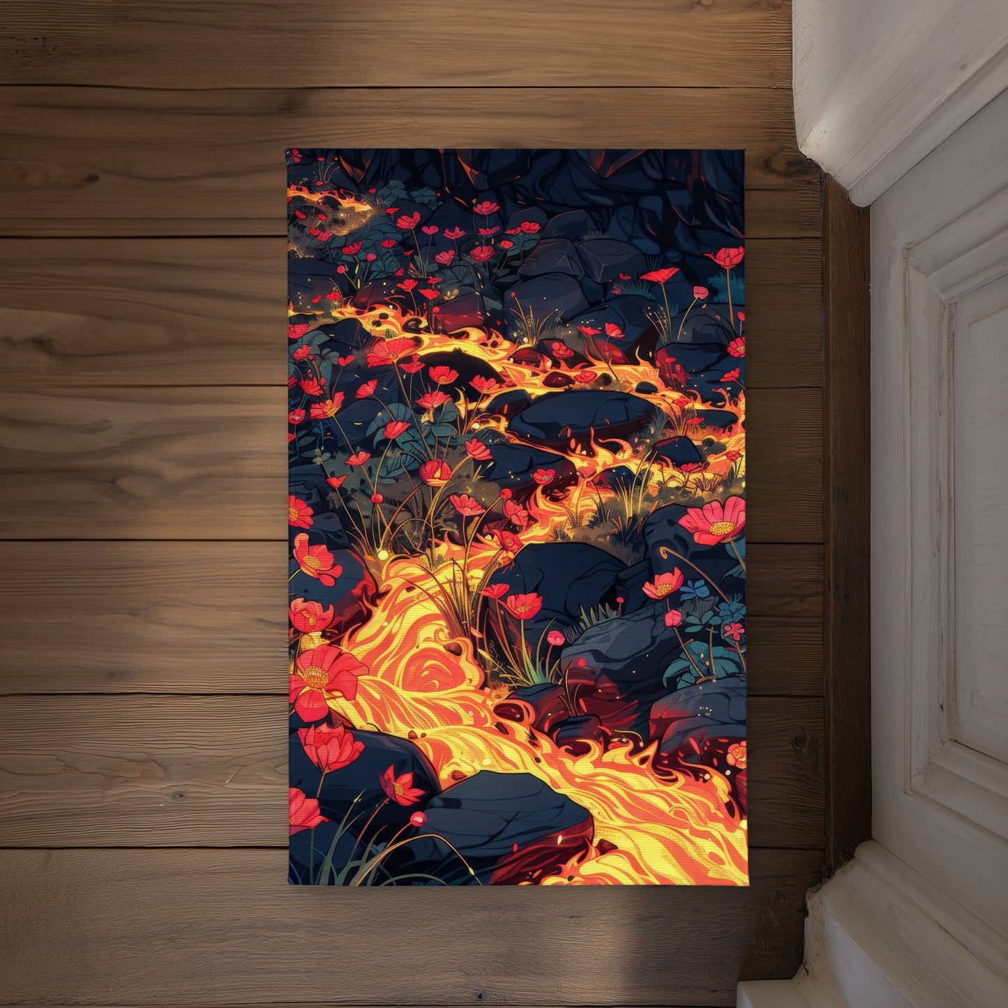 Dodging Nature Yellow Indoor Outdoor Door Mat - Home Decor