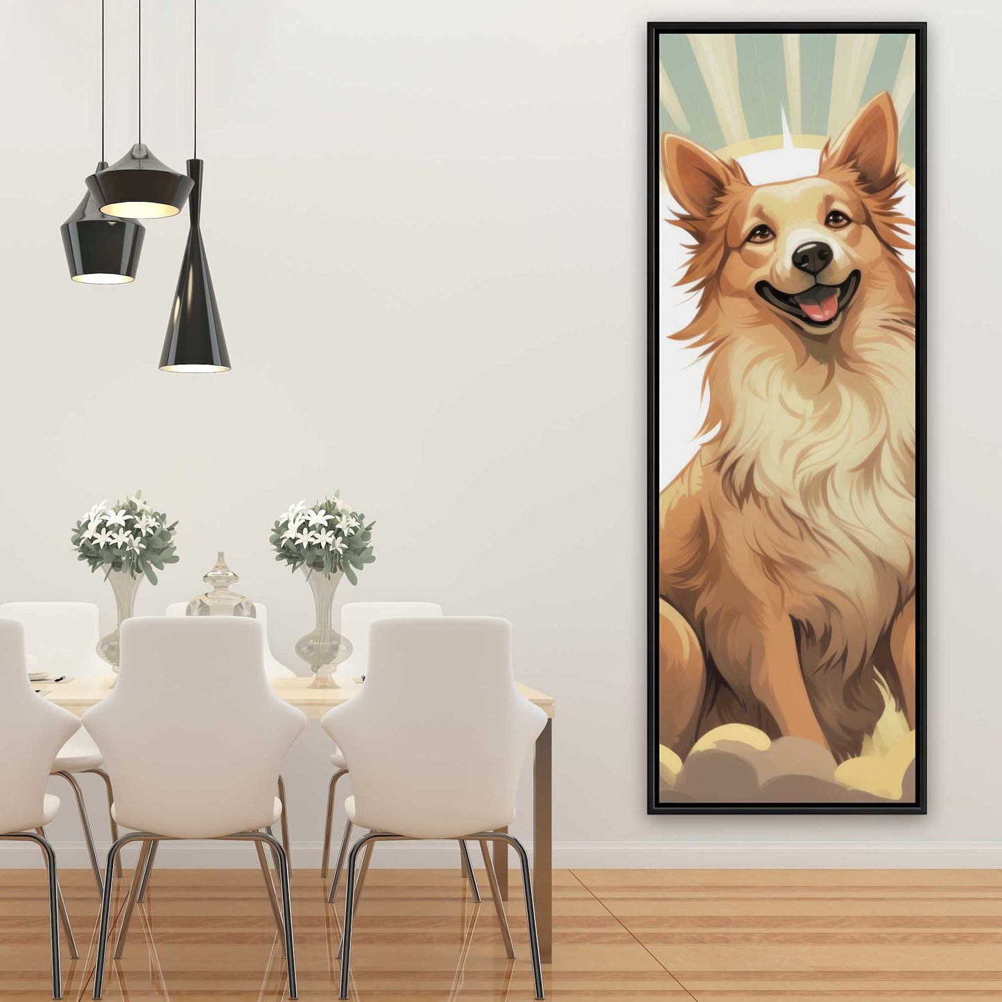 Who's a good boy - White Framed Canvas for Home Decor