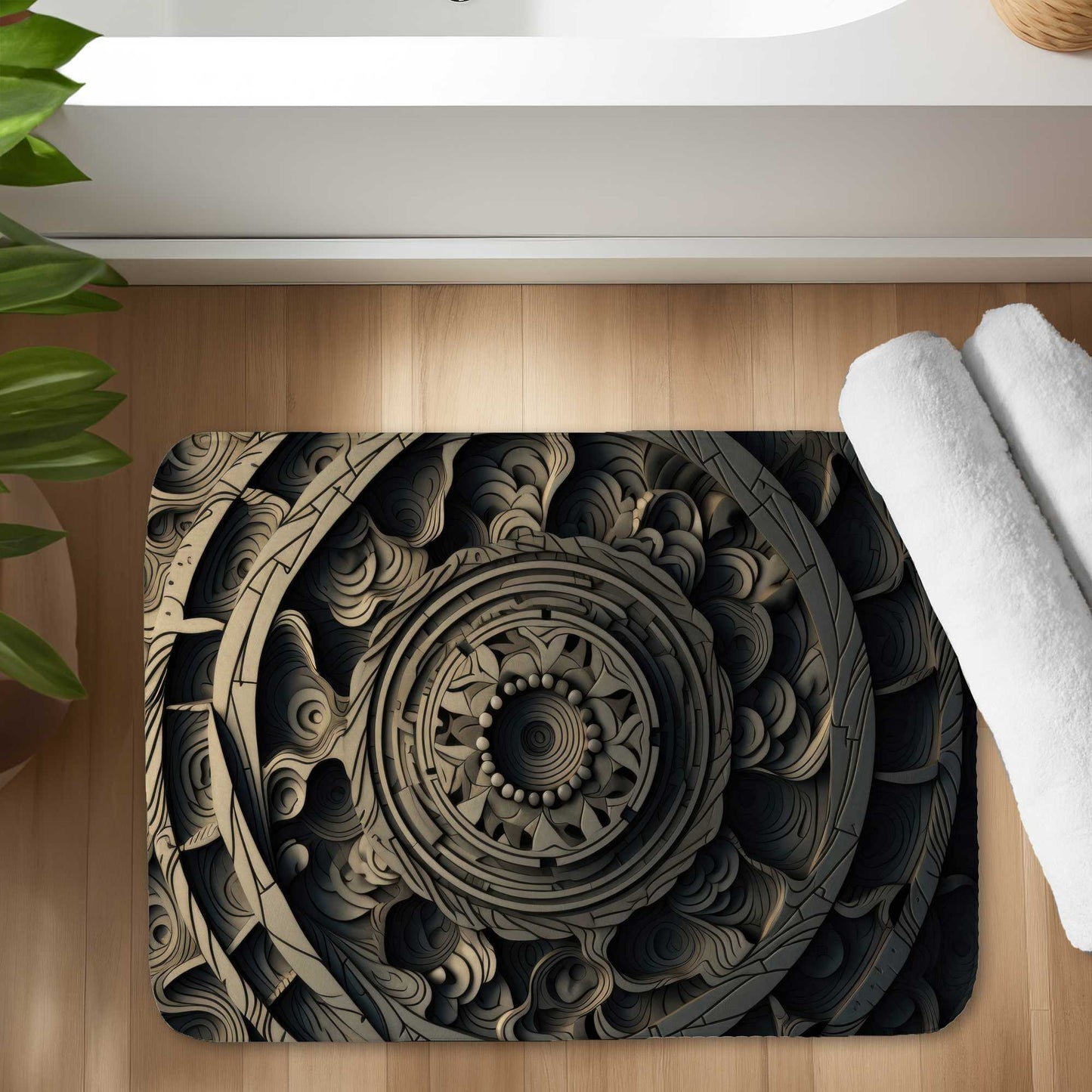 Cycles Gray Bath Mat for Home Decor - Stylish and Soft