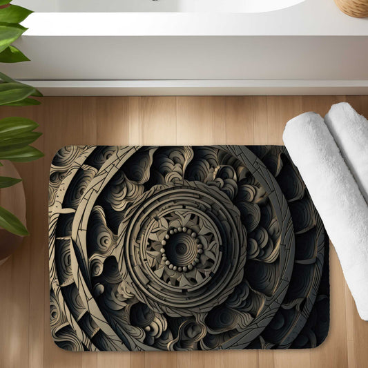 Cycles Gray Bath Mat for Home Decor - Stylish and Soft