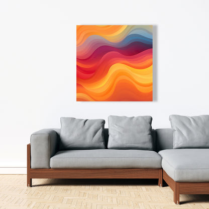Cloudy Sky - Yellow Canvas Art for Home Decor | Stylish Wall Art