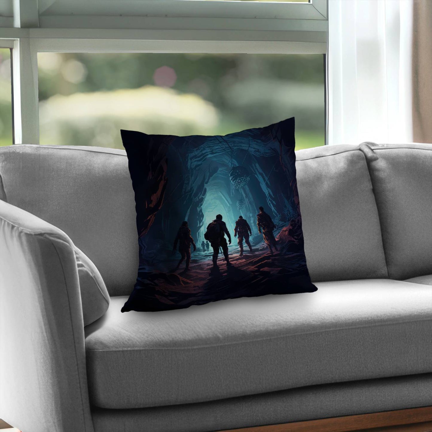 Coussin décoratif en sergé de polyester Secret Society | Décoration d'intérieur élégante