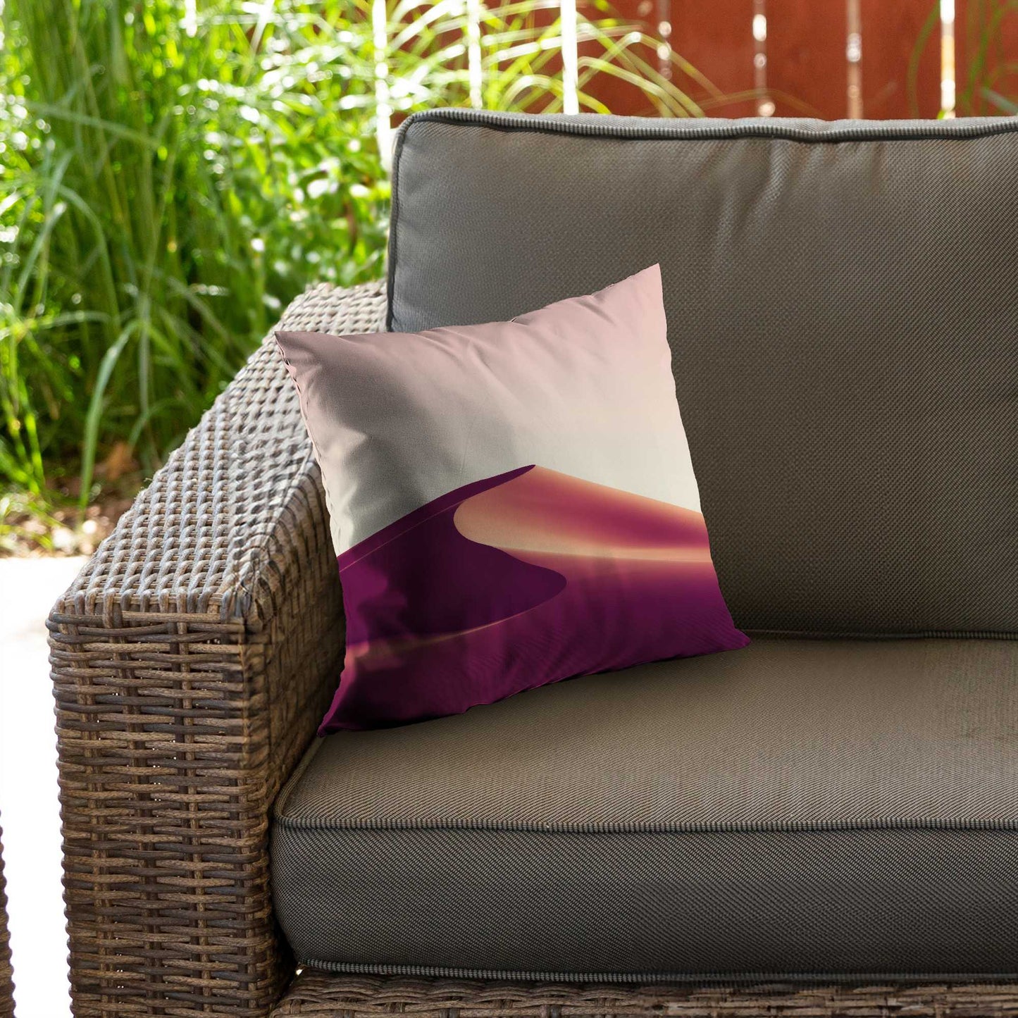 Coussin décoratif en sergé de polyester motif sable - décoration intérieure élégante